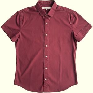 Parke & Ronen Burgundy Casual Button Down Shirt